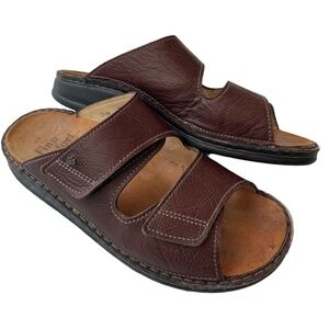 Finn Comfort Brown Leather Double Velcro Orthopaedic Sandals Size 44 Men 10.5